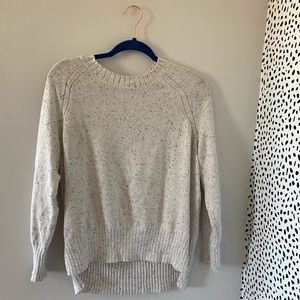 White Sweater with Little Grey Dots!